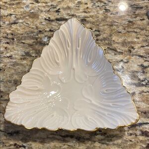Lenox Elegant Cream and Gold Decorative Trinket Dish
